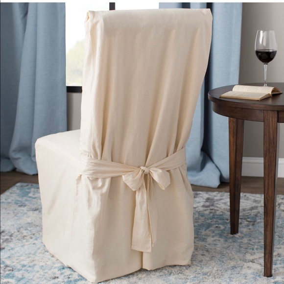 Dining Chair Slipcover in Natural - Picture 1 of 3